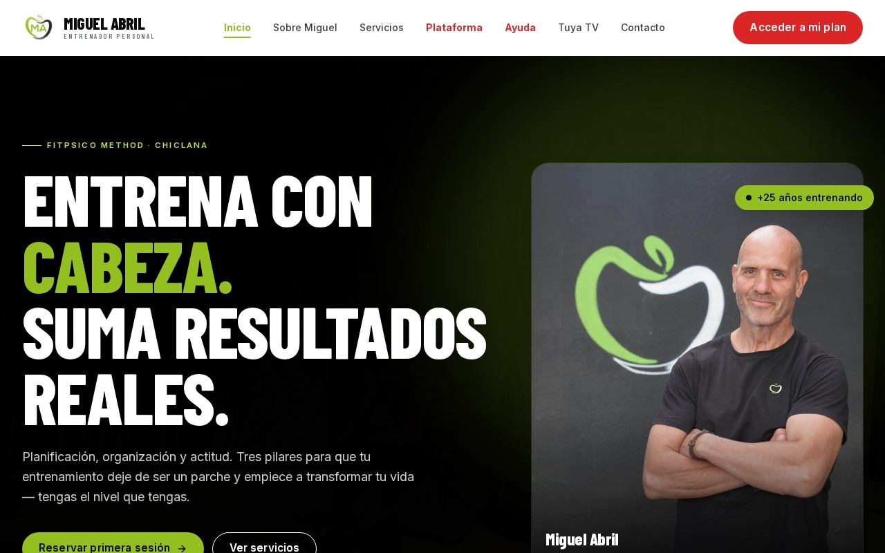 Captura de la web Miguel Abril