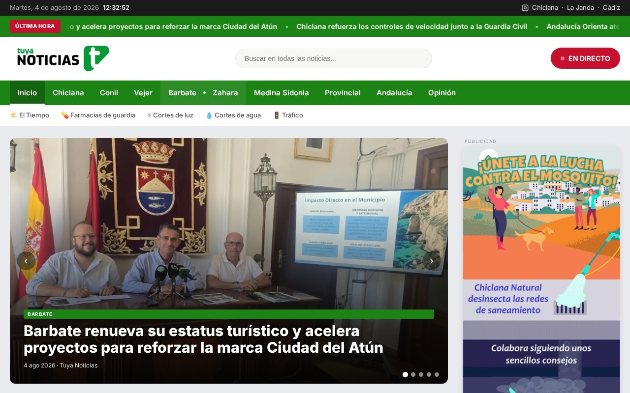 Captura de la web Tuya Noticias